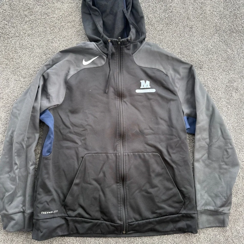 Nike Therma-FIT Maine Black Bears Basketball Full Zip Hoodie 727985-023